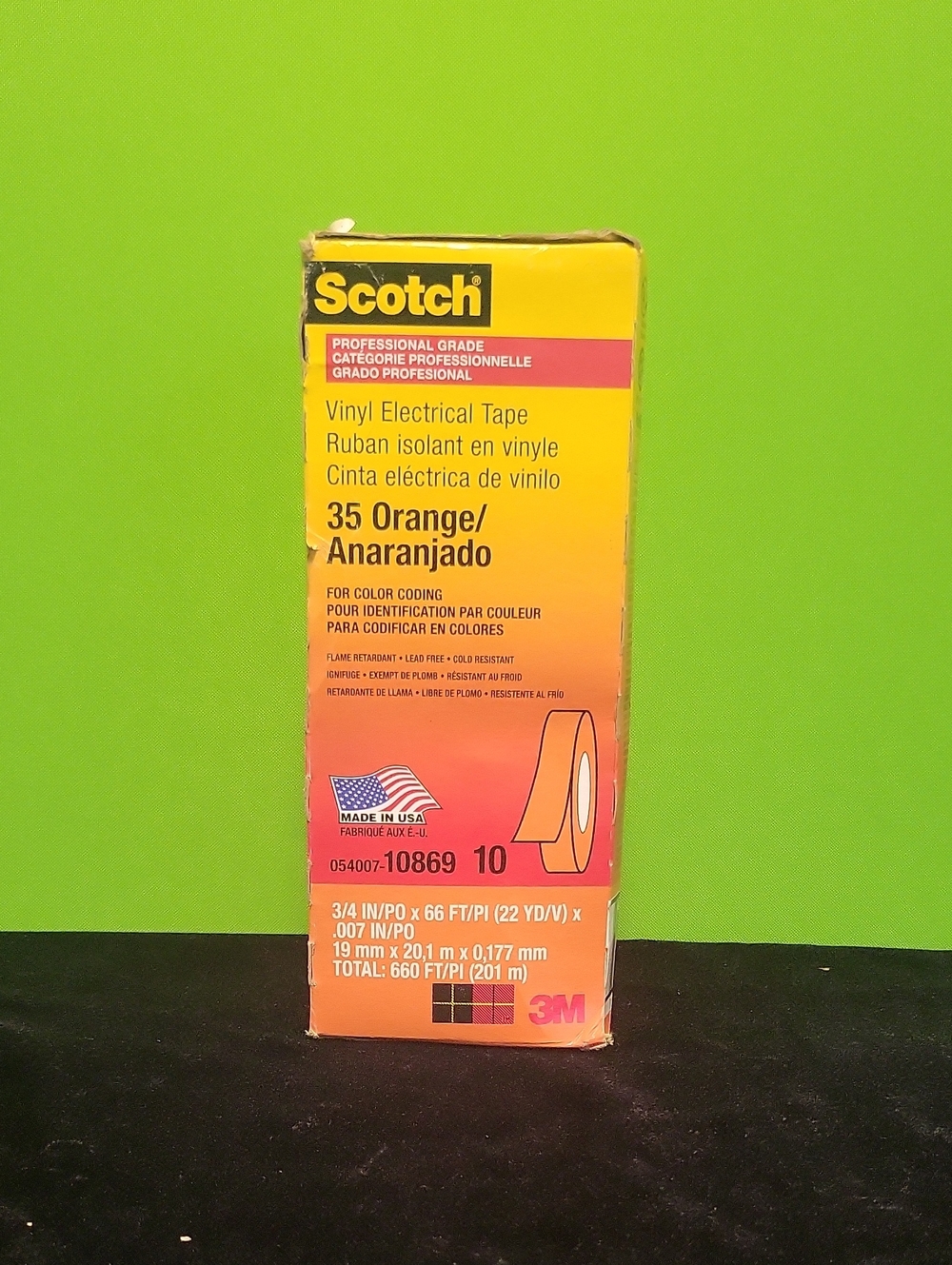 Scotch 35 Orange Vinyl Electrical Tape - Orange 10 Count